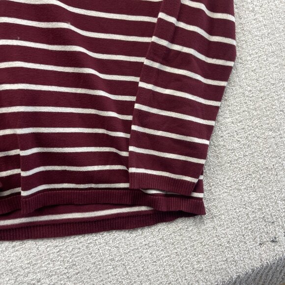 Lot x2 Bulk Striped Pullover Sweater Knit Red / Grey Women Sz XL Preppy Cozy - Picture 4 of 16